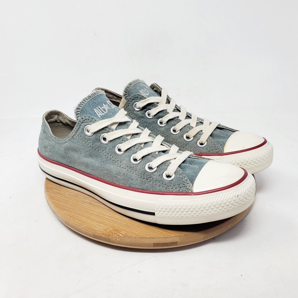 Converse Shoes Womens 7 Sneakers Denim Lace Up Low Athletic All Star Ox‎ WORN